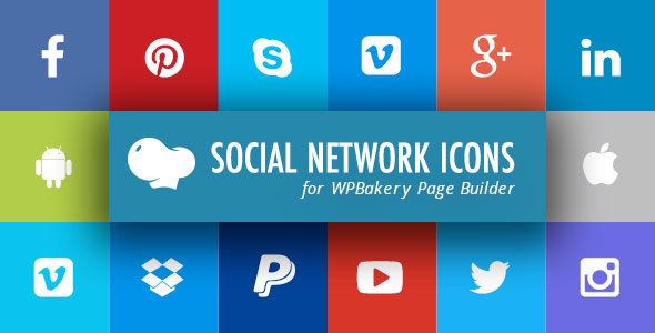 Ícones de redes sociais para WPBakery Page Builder (Visual Composer) - 24